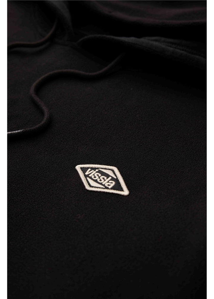 Vissla Swell Stretch Polar Hoodie in Black, view 3