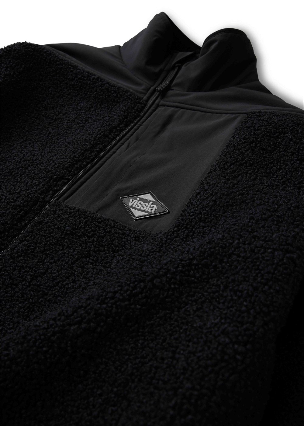 Vissla Keny Pile Eco Jacket in Black, view 3