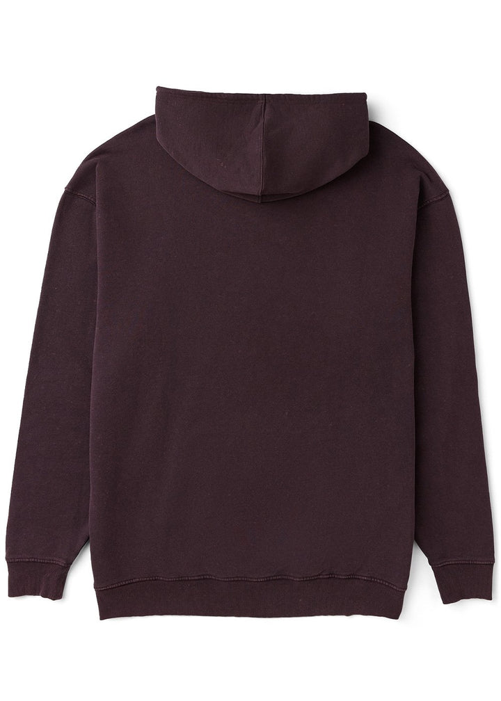 Vissla Acid Drop Oversized Eco Pullover Hoodie in Burgundy, view 2