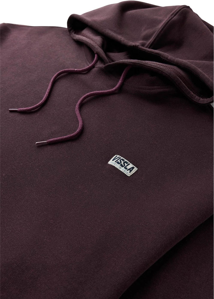 Vissla Acid Drop Oversized Eco Pullover Hoodie in Burgundy, view 3