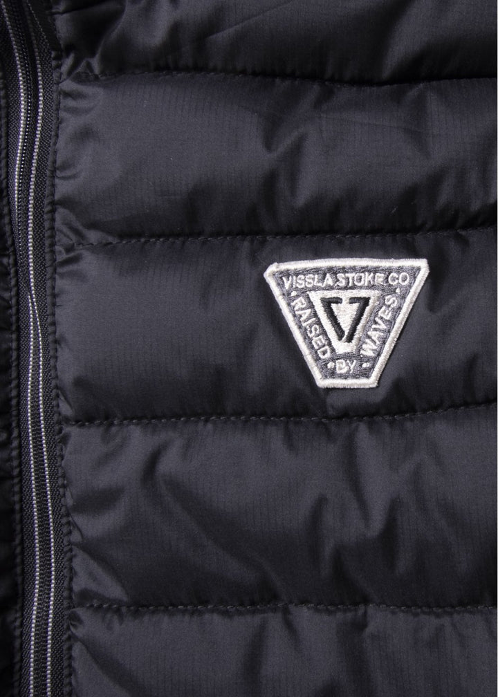Vissla Easy Seas Eco Puff Jacket in Black, view 2