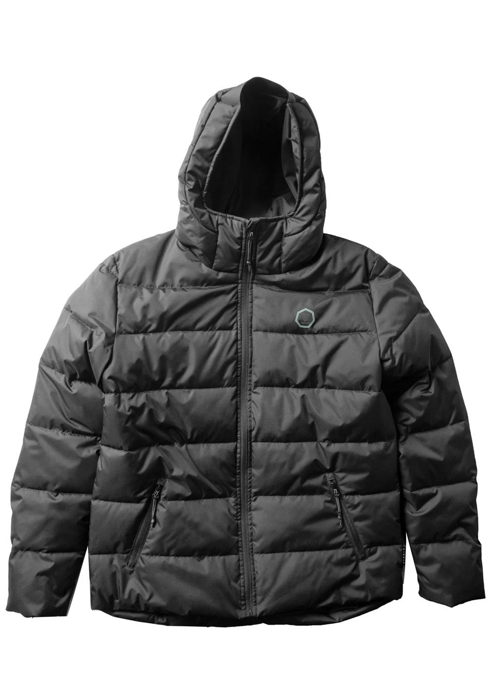 Vissla North Seas Down Jacket in Black, view 5