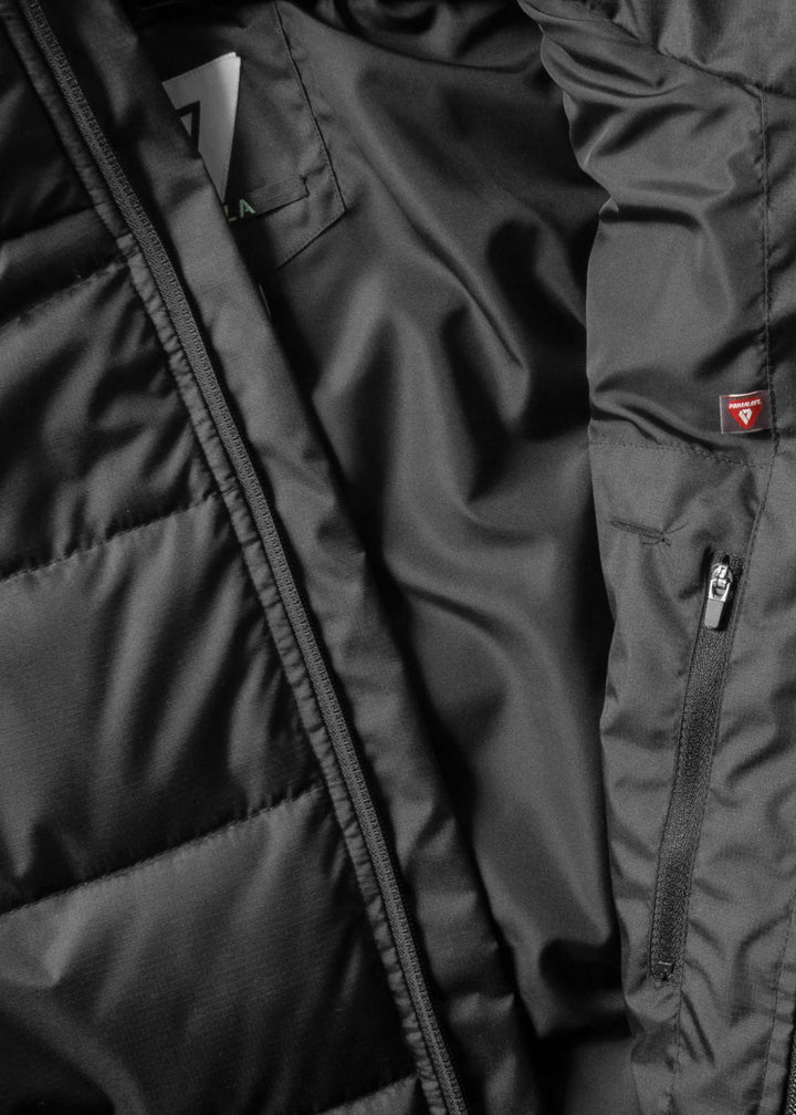 Vissla North Seas Down Jacket in Black, view 3