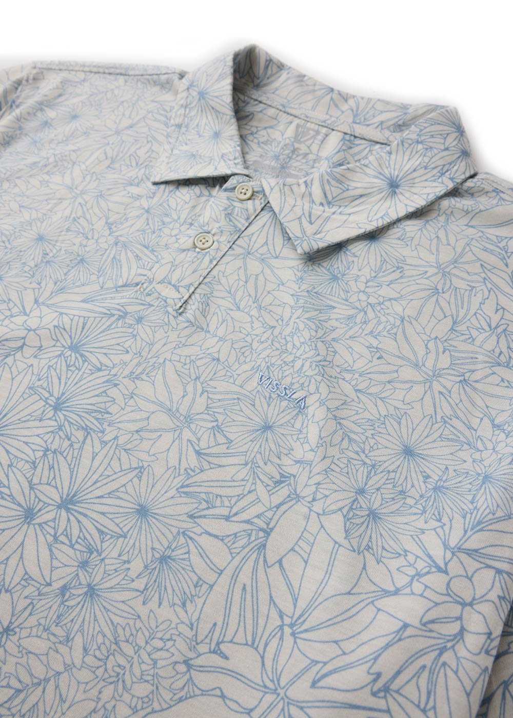 Vissla Bogey Man Eco Drirelease SS Polo in Bone, view 3