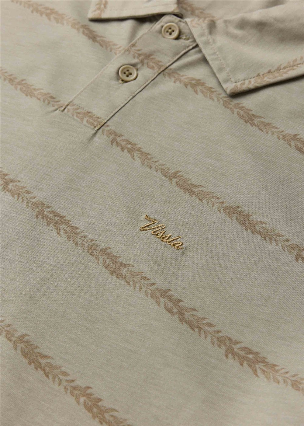 Vissla Bogey Man Eco Drirelease SS Polo in Dark Honey, view 3