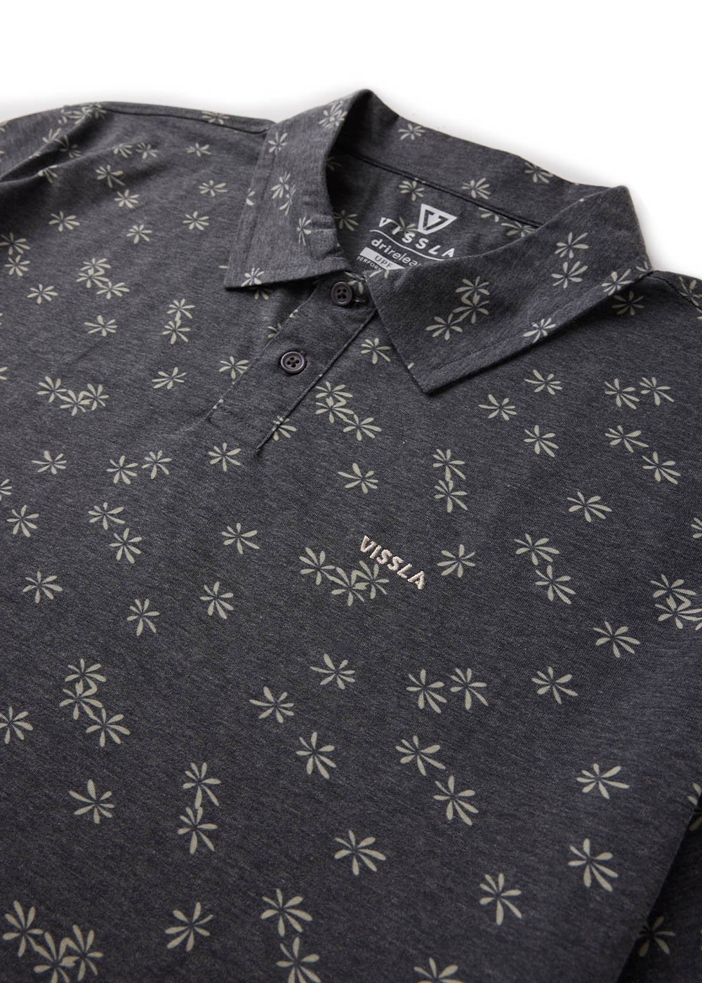 Vissla Bogey Man Eco Drirelease SS Polo in Phantom, view 3