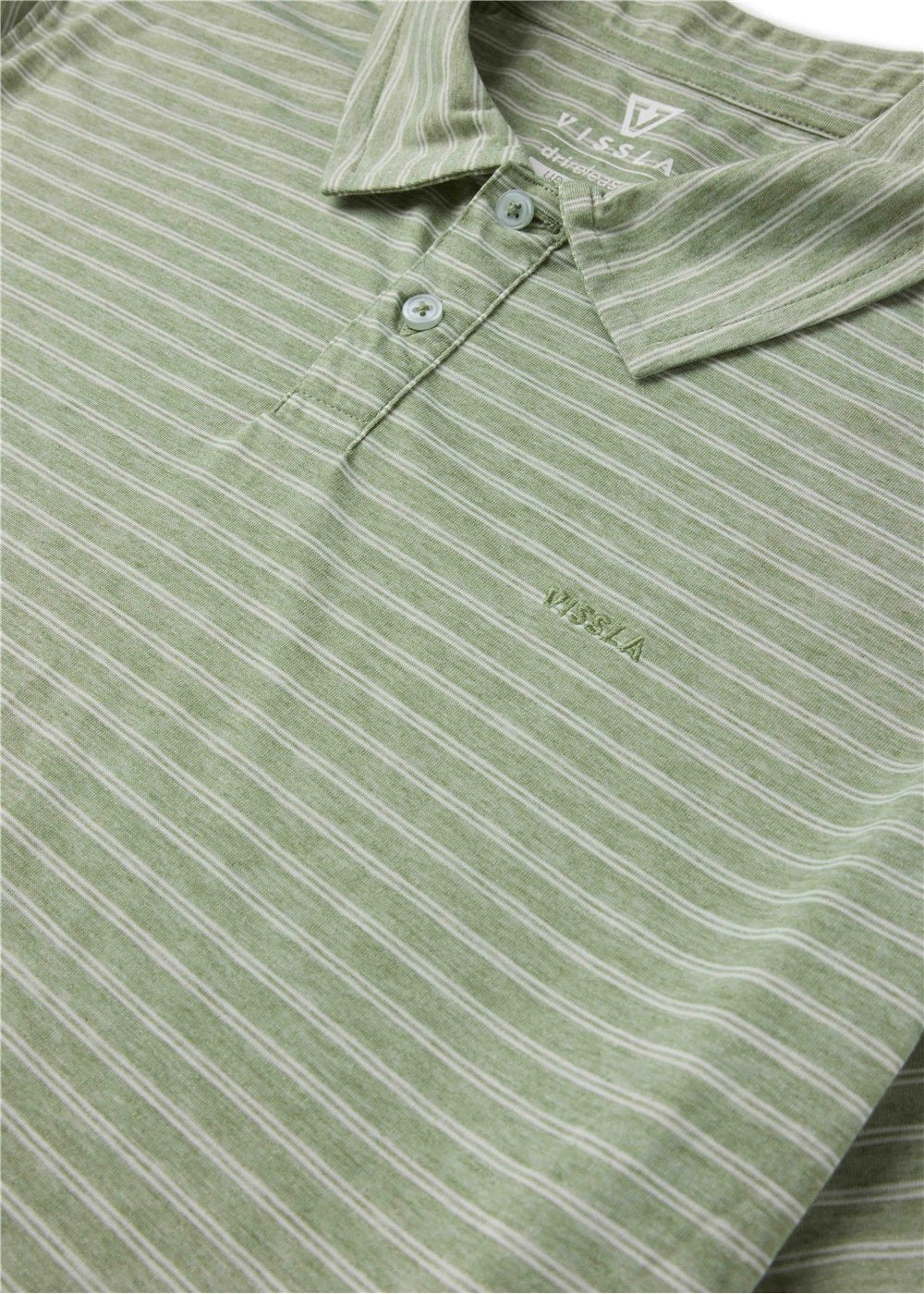 Vissla Bogey Man Eco Drirelease SS Polo in Sage, view 2