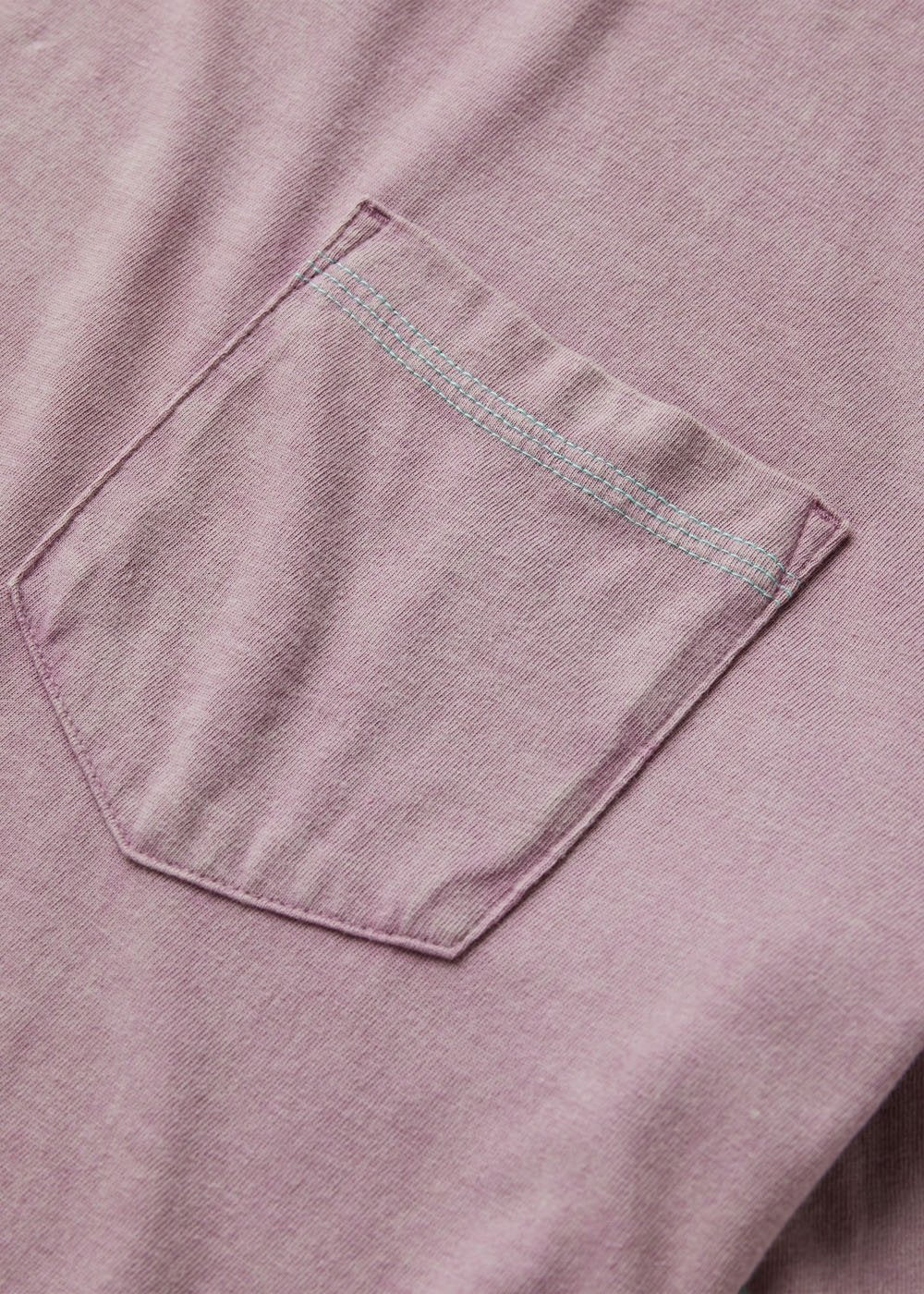 Vissla Solid Sets Cosmic Wash Polo Tee in Plum, view 4