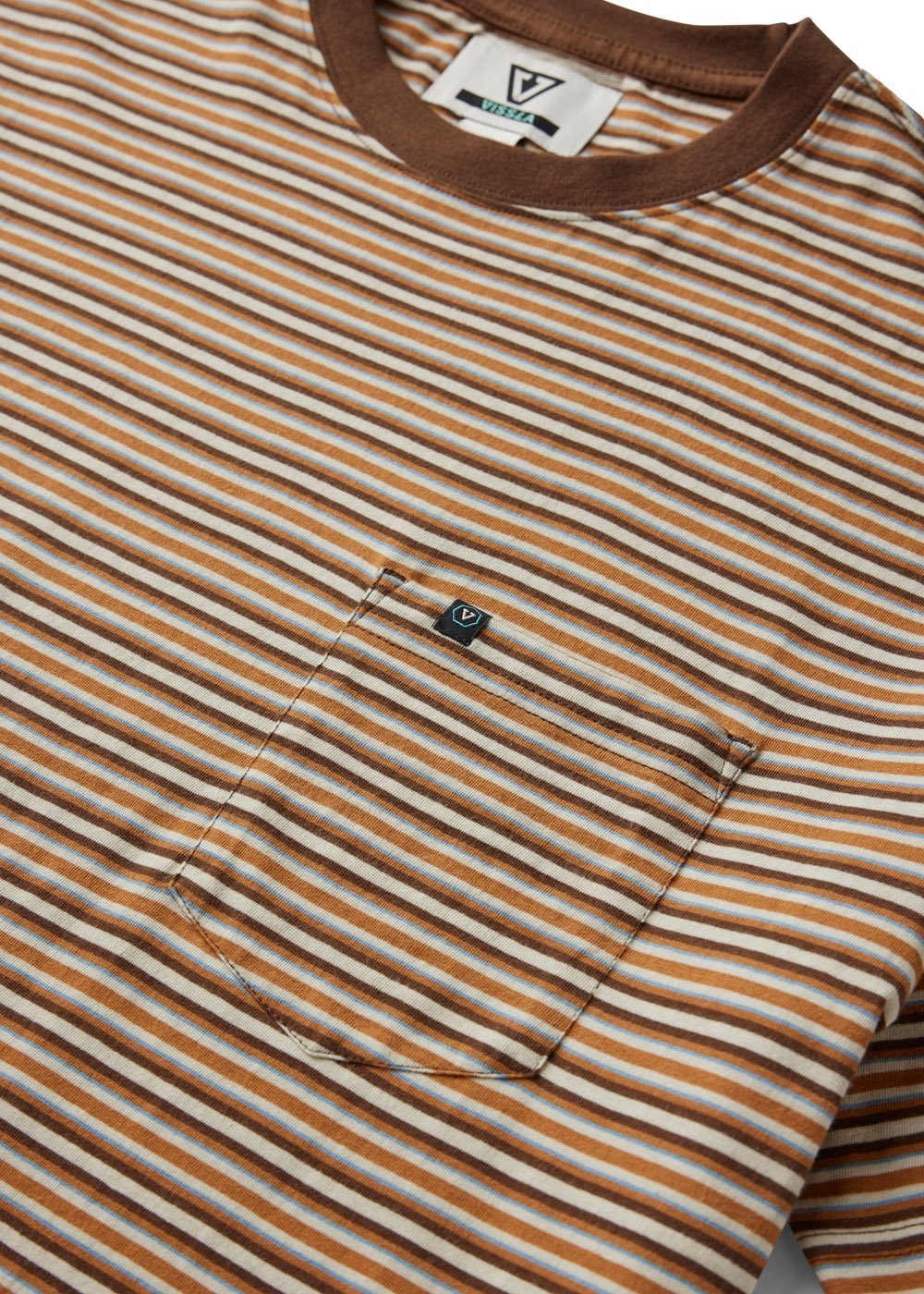 Vissla Shore Eco Short Sleeve Tee in Dark Earth, view 4