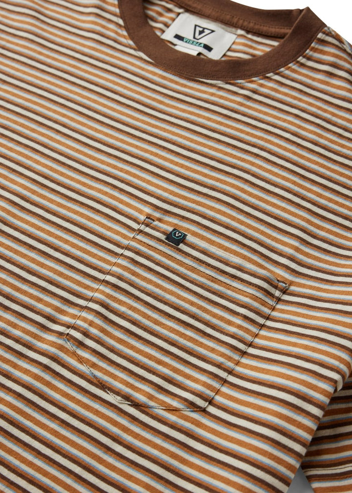 Vissla Shore Eco Short Sleeve Tee in Dark Earth, view 4