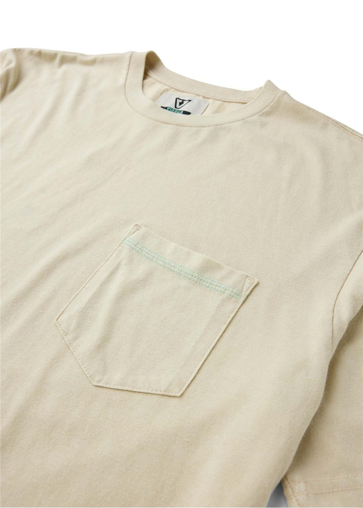 Vissla Solid Sets Cosmic Wash SS Pocket Tee in Dune, view 4