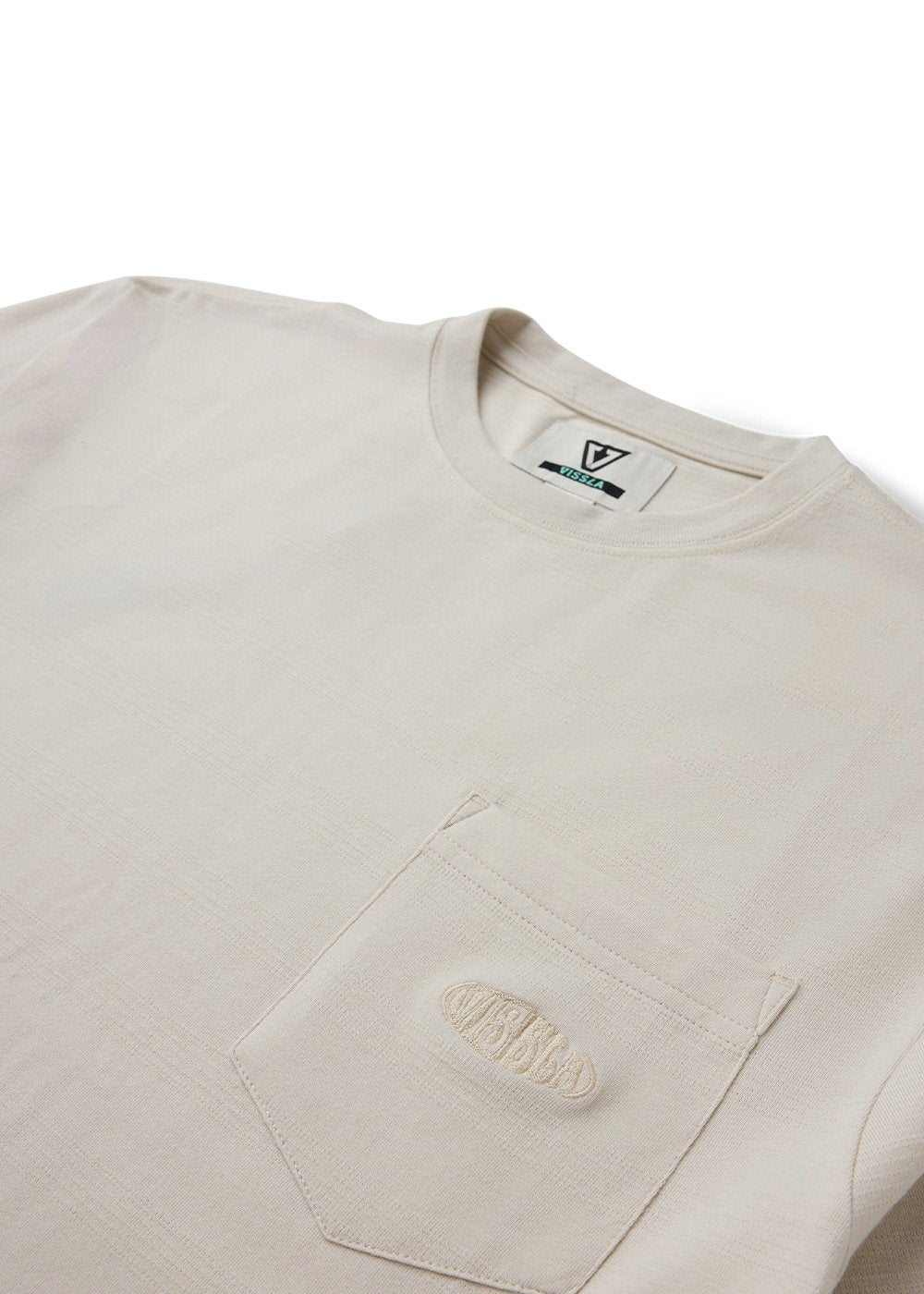 Vissla Cyclone Chaser Eco SS Tee in Bone, view 4