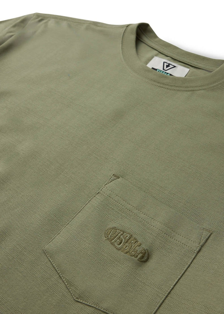 Vissla Cyclone Chaser Eco SS Tee in Sage, view 3