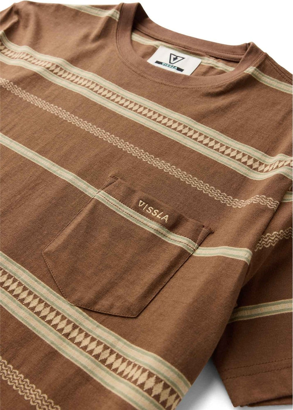 Vissla Stitch In Eco Short Sleeve Tee in Chocolate, view 3