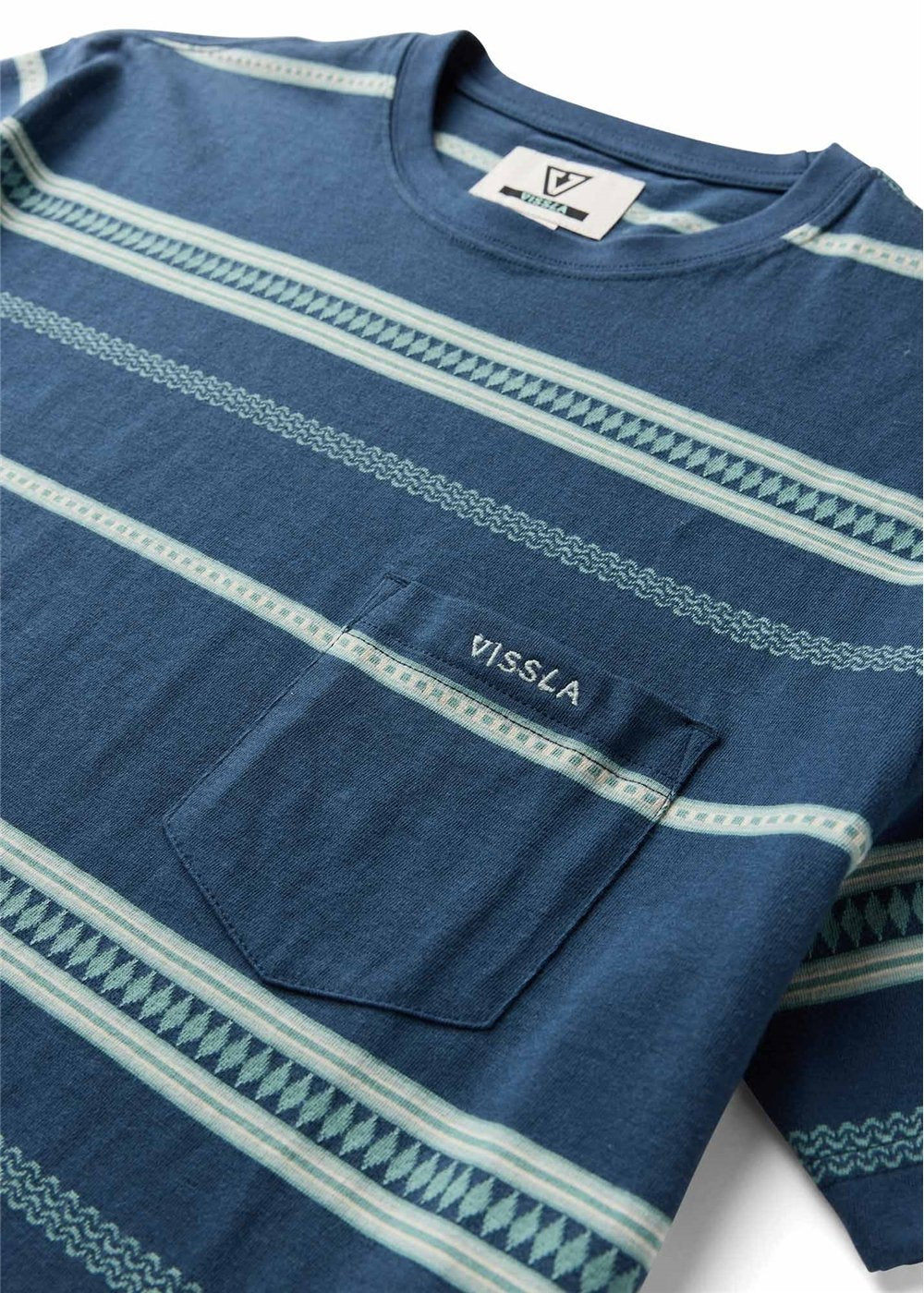 Vissla Stitch In Eco Short Sleeve Tee in Dark Denim, view 3