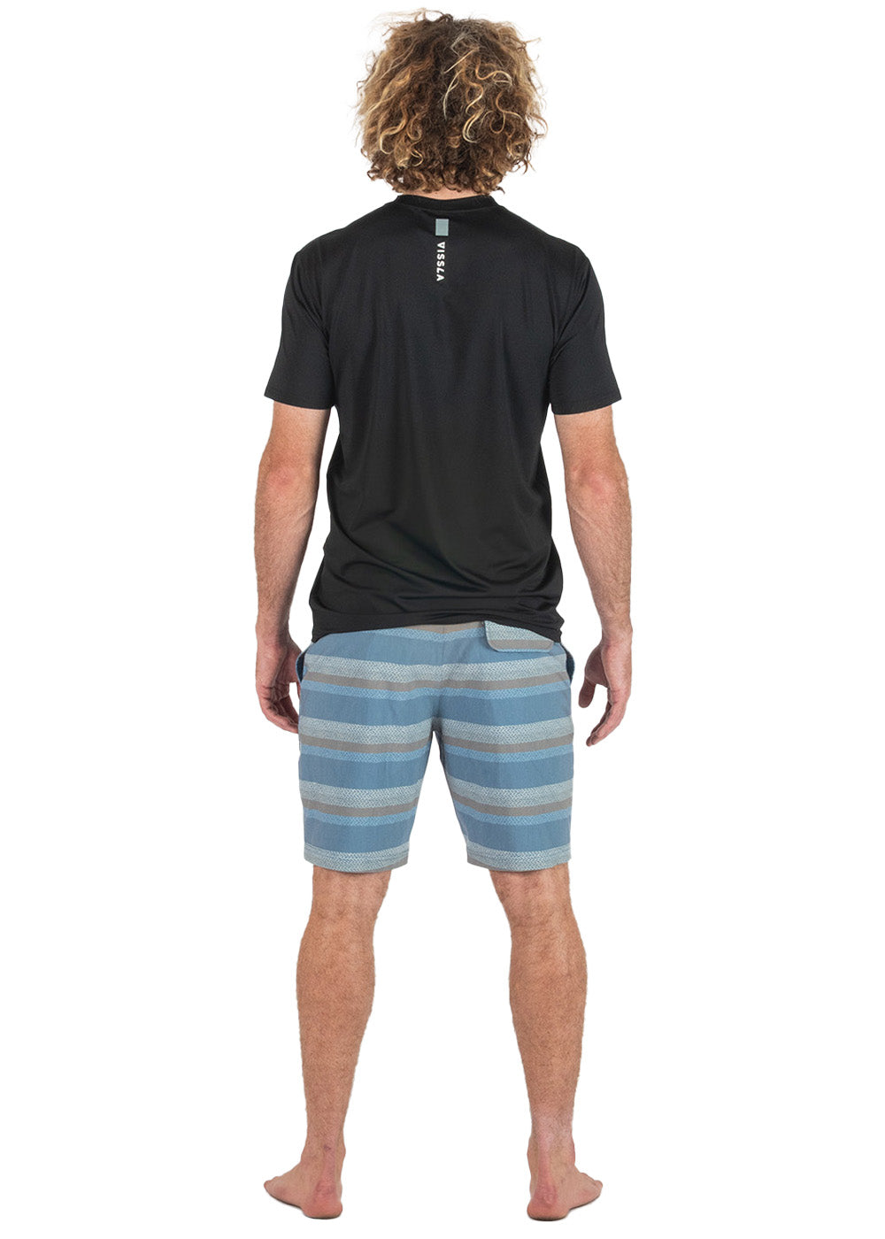 Vissla Twisted Eco SS Sun Shirt in Black, view 2