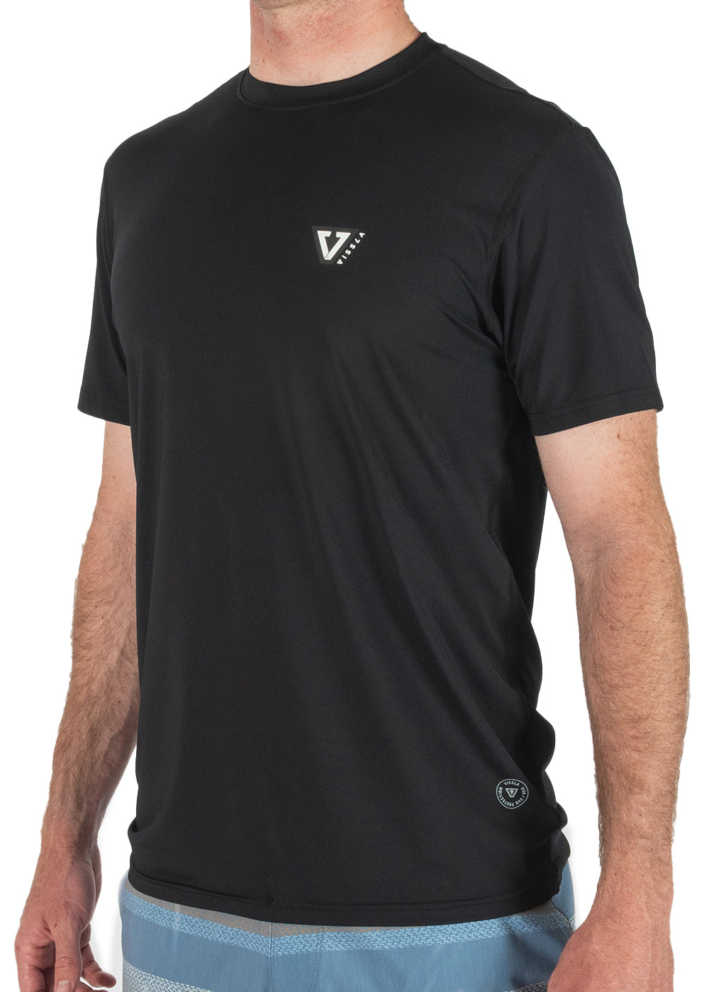 Vissla Twisted Eco SS Sun Shirt in Black, view 9
