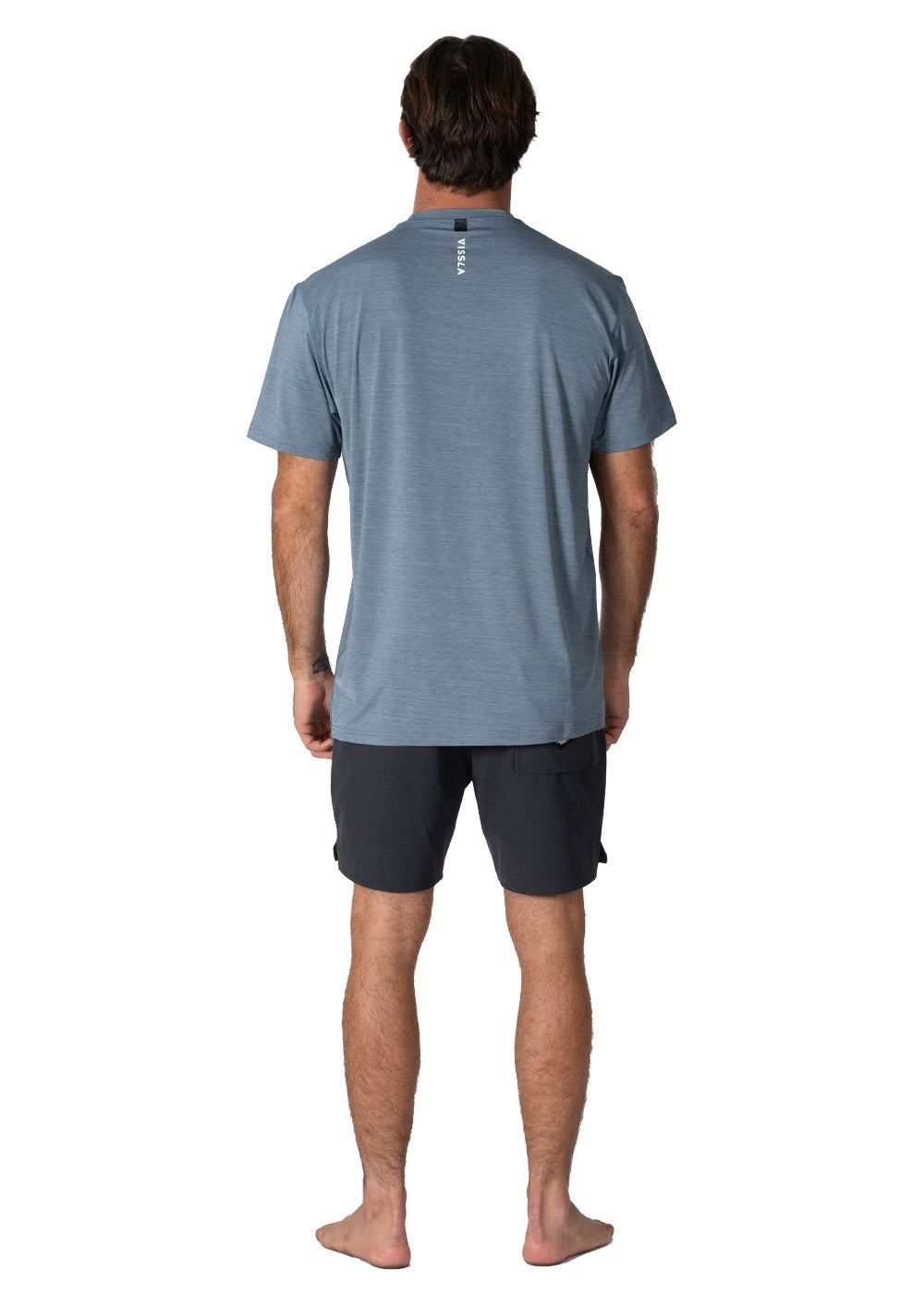 Vissla Twisted Eco SS Sun Shirt in Dusk Heather, view 2