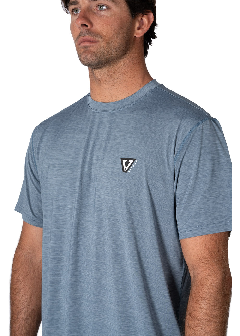 Vissla Twisted Eco SS Sun Shirt in Dusk Heather, view 4