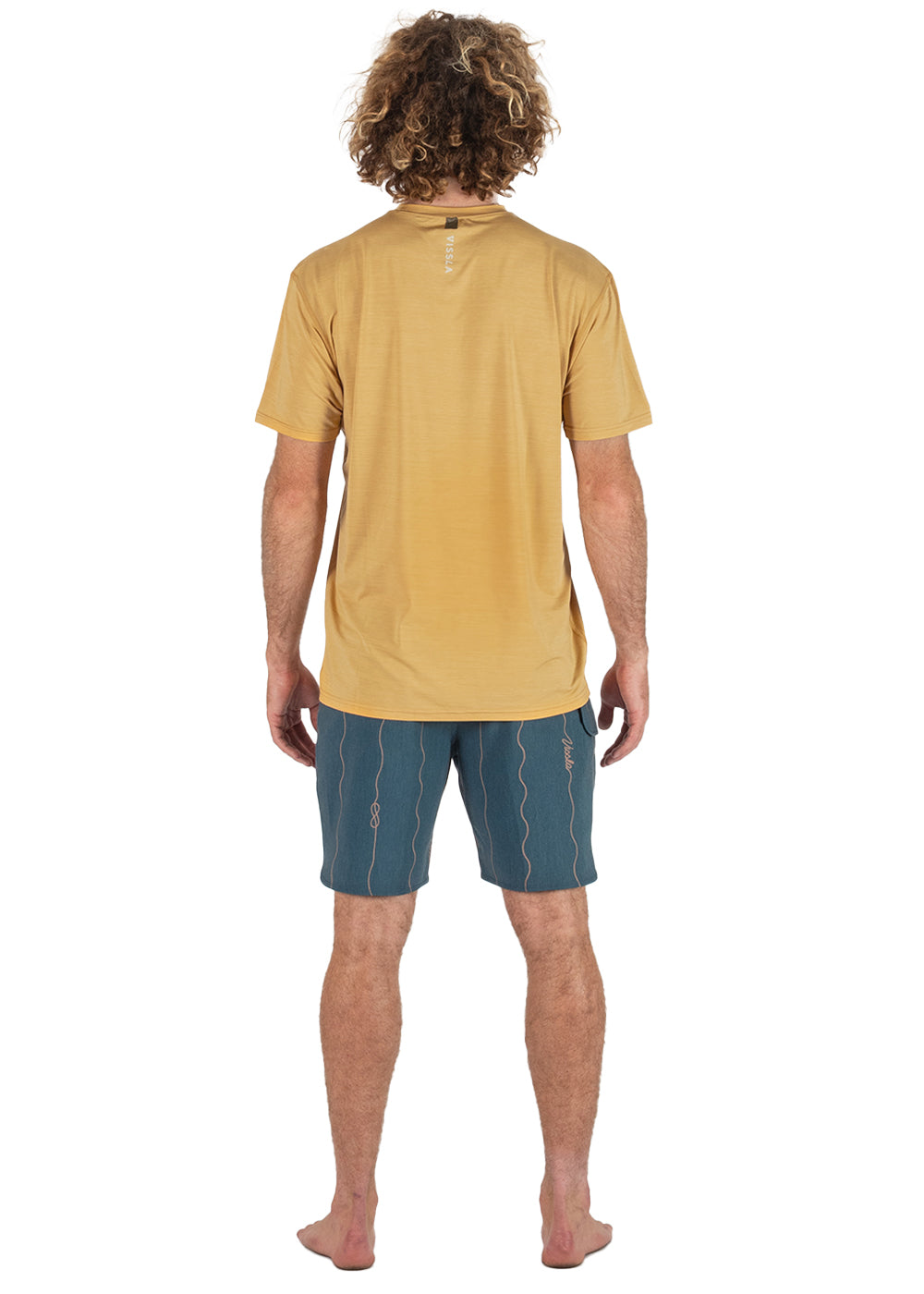 Vissla Twisted Eco SS Sun Shirt in Golden Heather, view 2