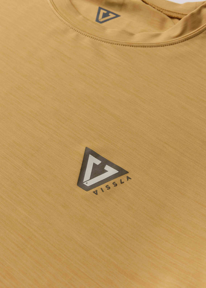 Vissla Twisted Eco SS Sun Shirt in Golden Heather, view 7