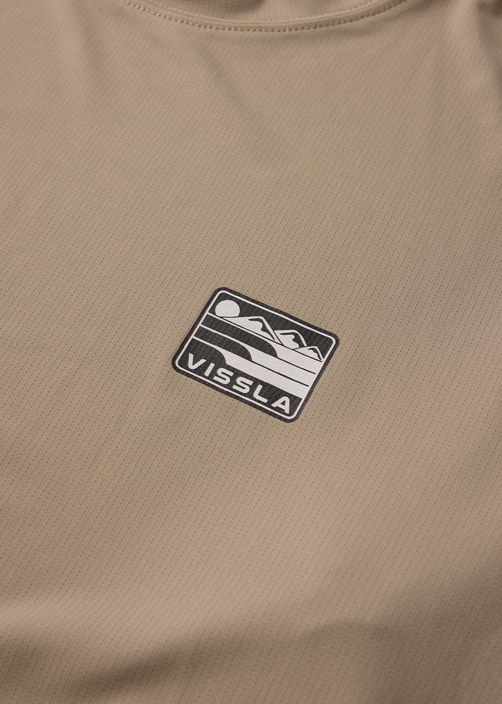 Vissla Pro Comp LS Sun Shirt in Sand, view 4