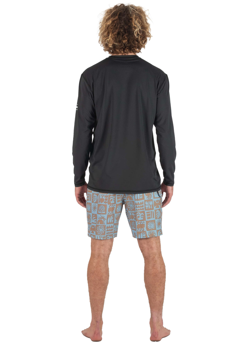 Vissla Pro Comp LS Sun Shirt in Black, view 2
