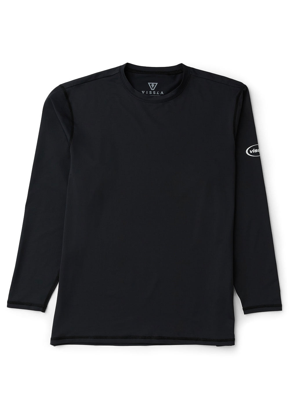 Vissla Pro Comp LS Sun Shirt in Black, view 4