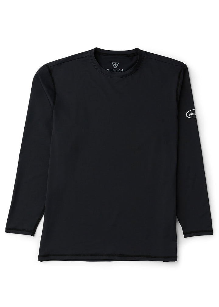 Vissla Pro Comp LS Sun Shirt in Black, view 4