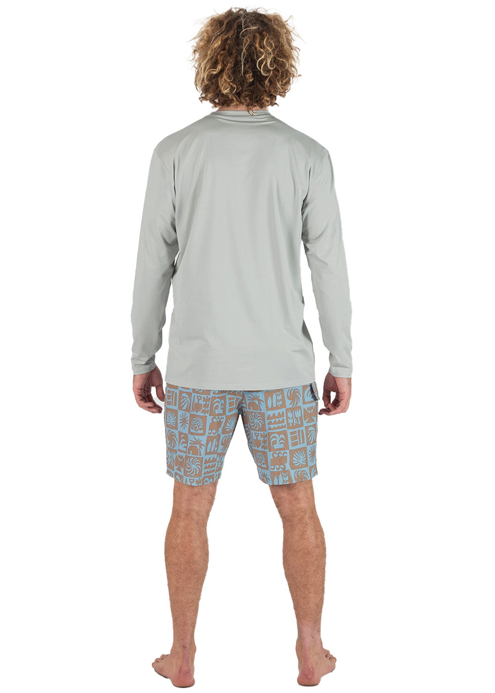 Vissla Pro Comp LS Sun Shirt in Storm Grey, view 2