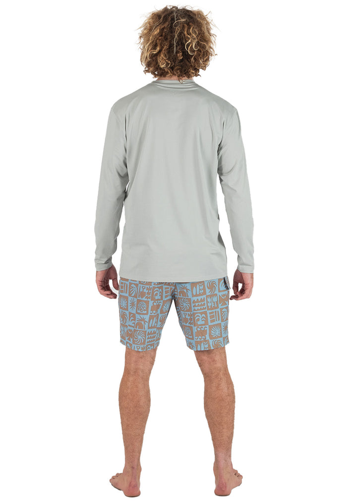 Vissla Pro Comp LS Sun Shirt in Storm Grey, view 2