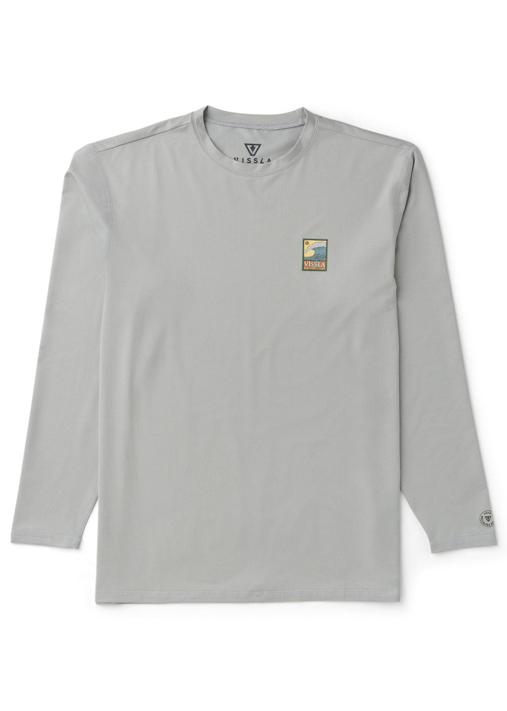 Vissla Pro Comp LS Sun Shirt in Storm Grey, view 4