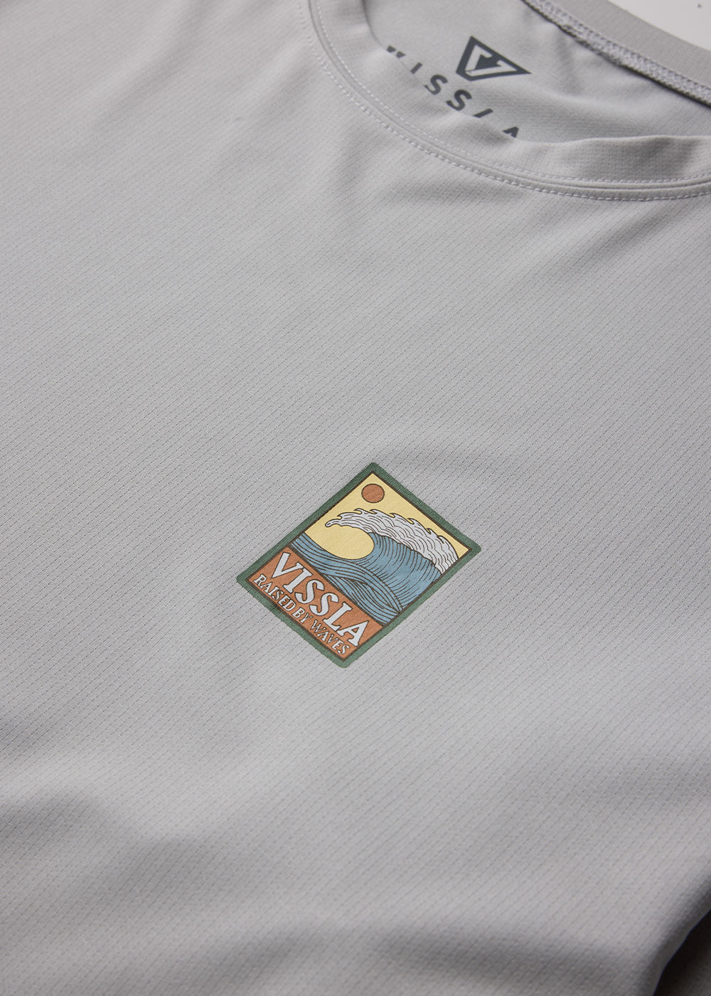 Vissla Pro Comp LS Sun Shirt in Storm Grey, view 6