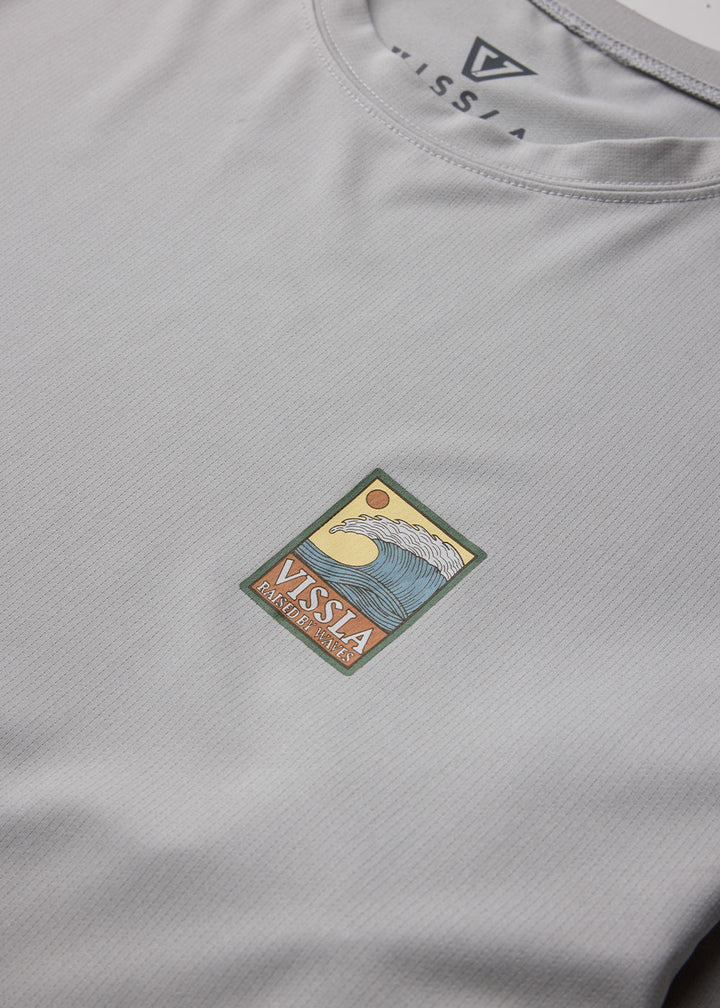 Vissla Pro Comp LS Sun Shirt in Storm Grey, view 6