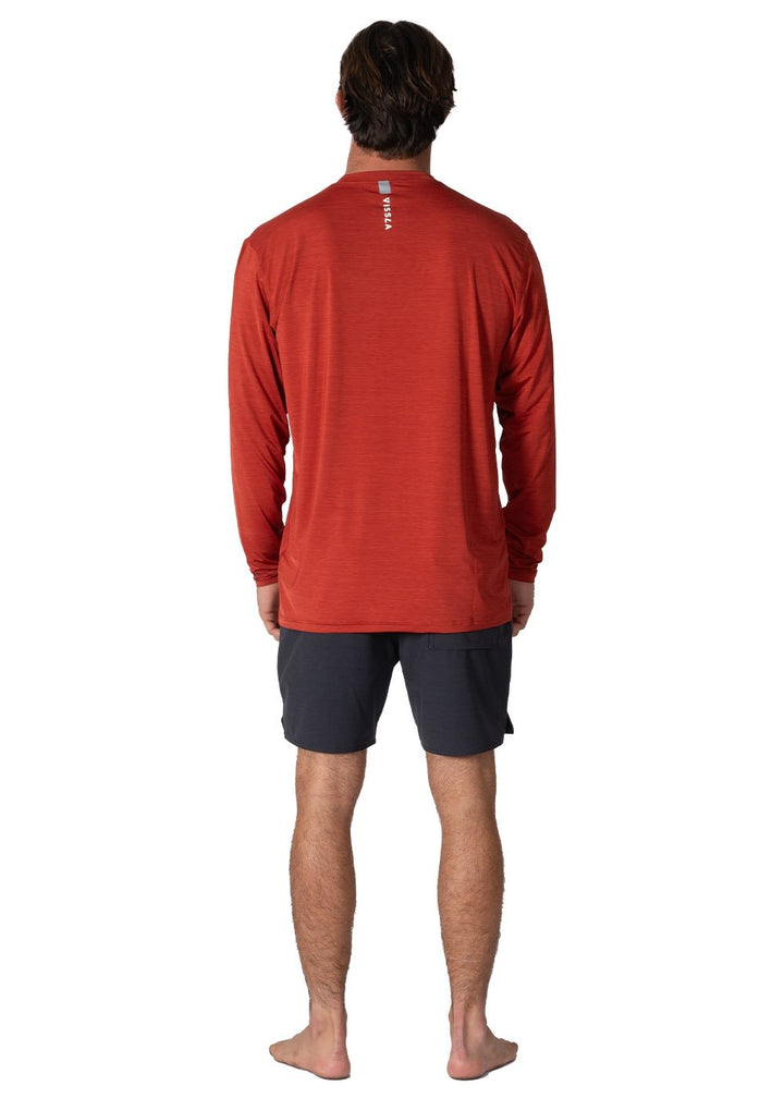 Vissla Twisted Eco LS Sun Shirt in Picante, view 2