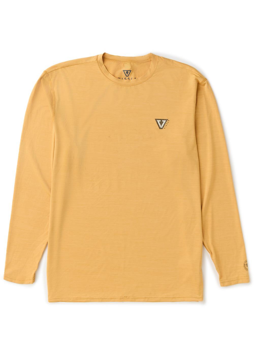 Vissla Twisted Eco LS Sun Shirt in Golden Heather, view 2