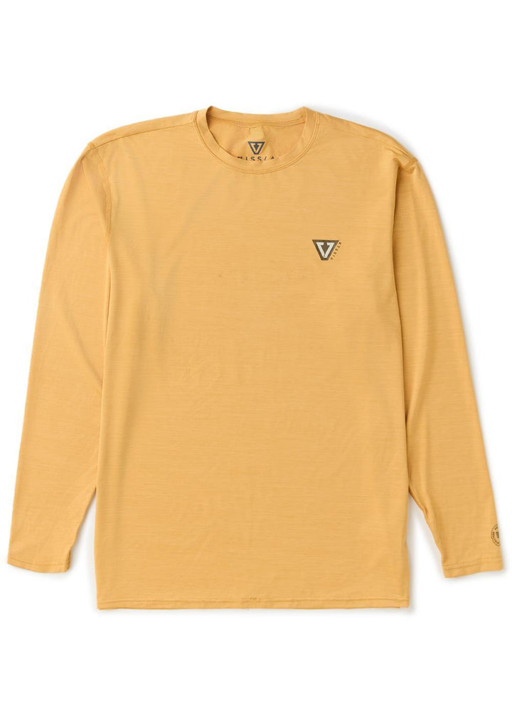 Vissla Twisted Eco LS Sun Shirt in Golden Heather, view 2