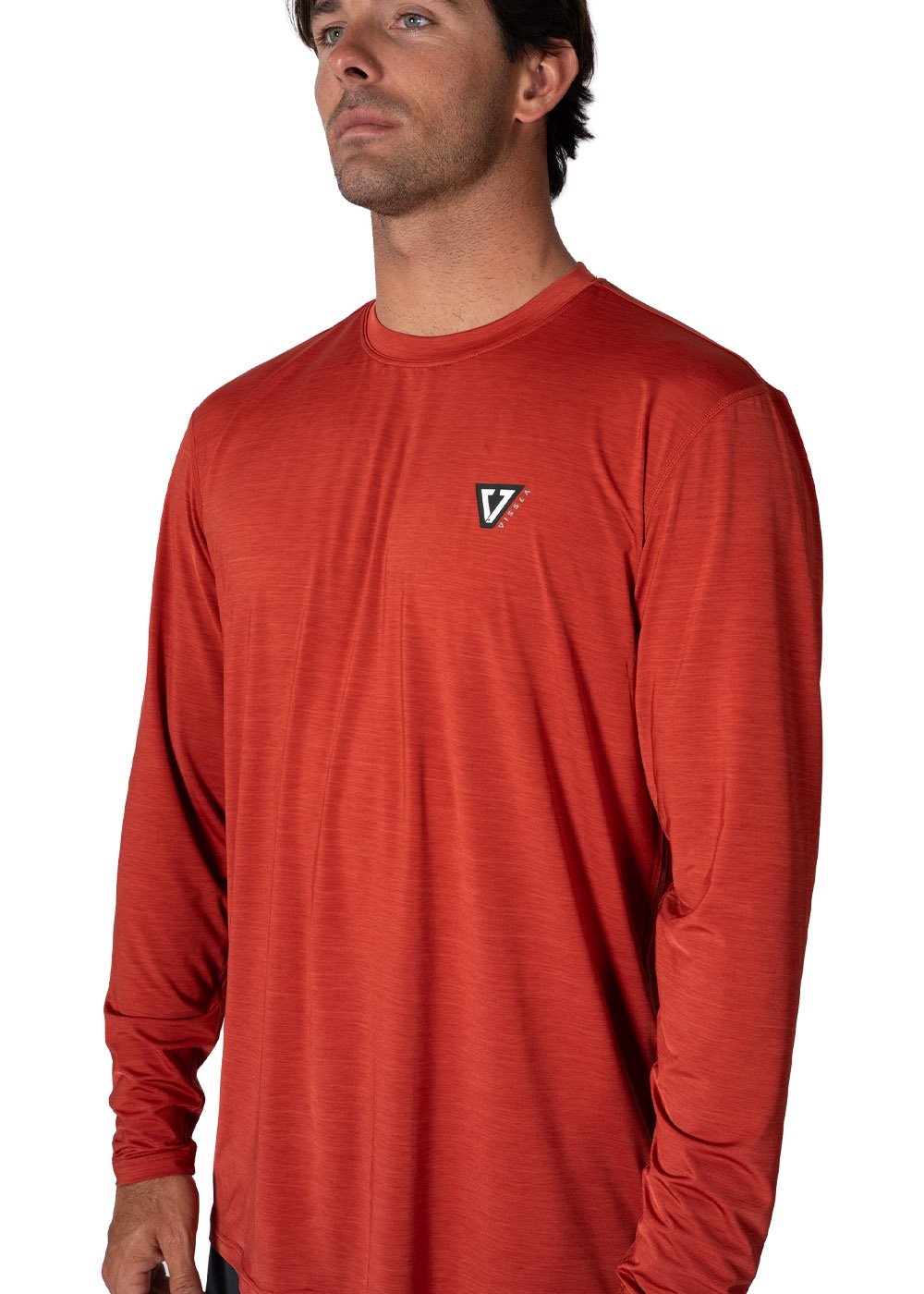 Vissla Twisted Eco LS Sun Shirt in Picante, view 3