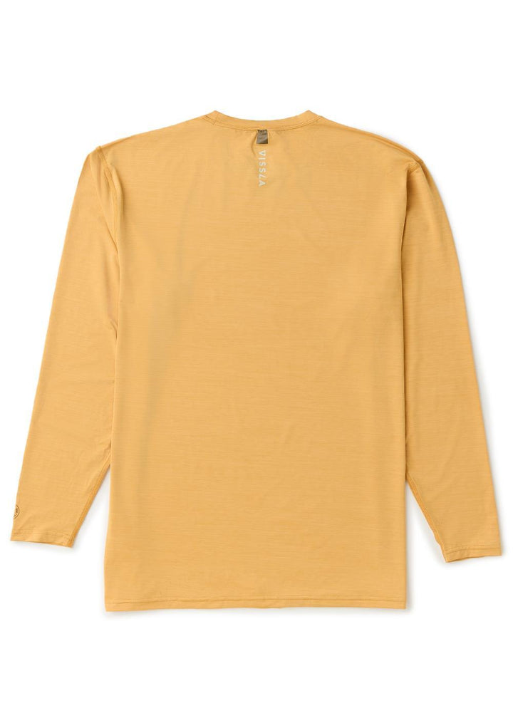 Vissla Twisted Eco LS Sun Shirt in Golden Heather, view 3
