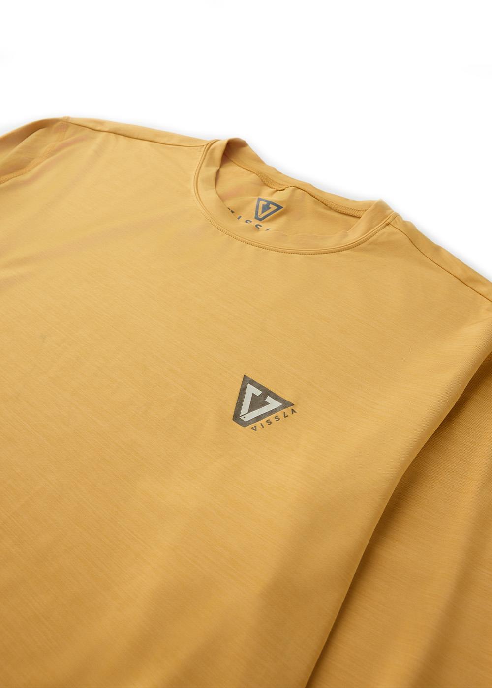 Vissla Twisted Eco LS Sun Shirt in Golden Heather, view 4