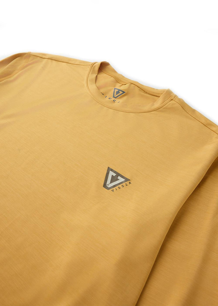 Vissla Twisted Eco LS Sun Shirt in Golden Heather, view 4