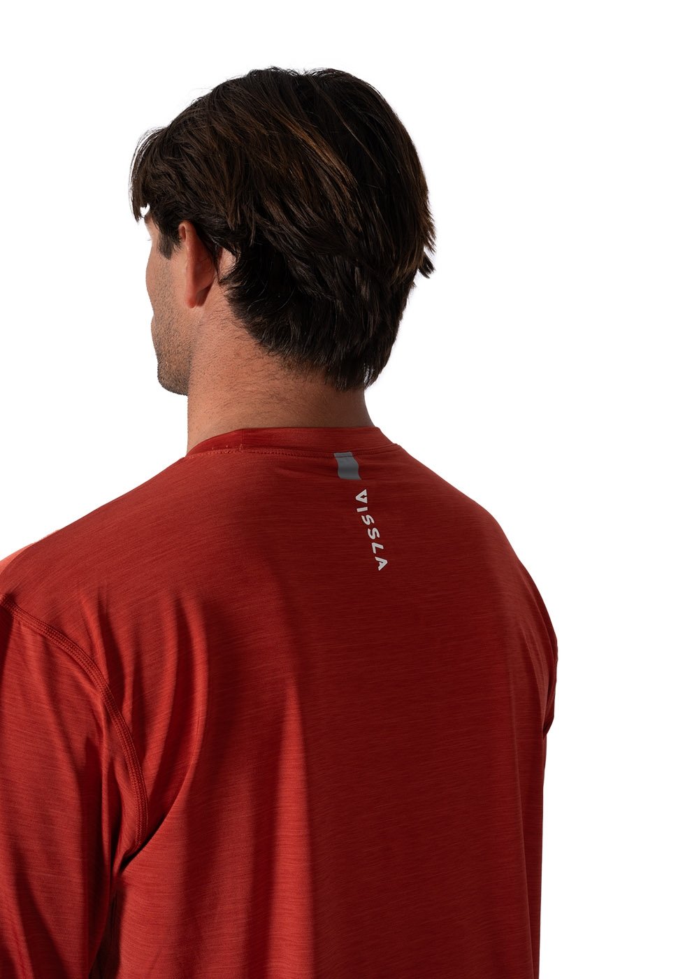Vissla Twisted Eco LS Sun Shirt in Picante, view 4
