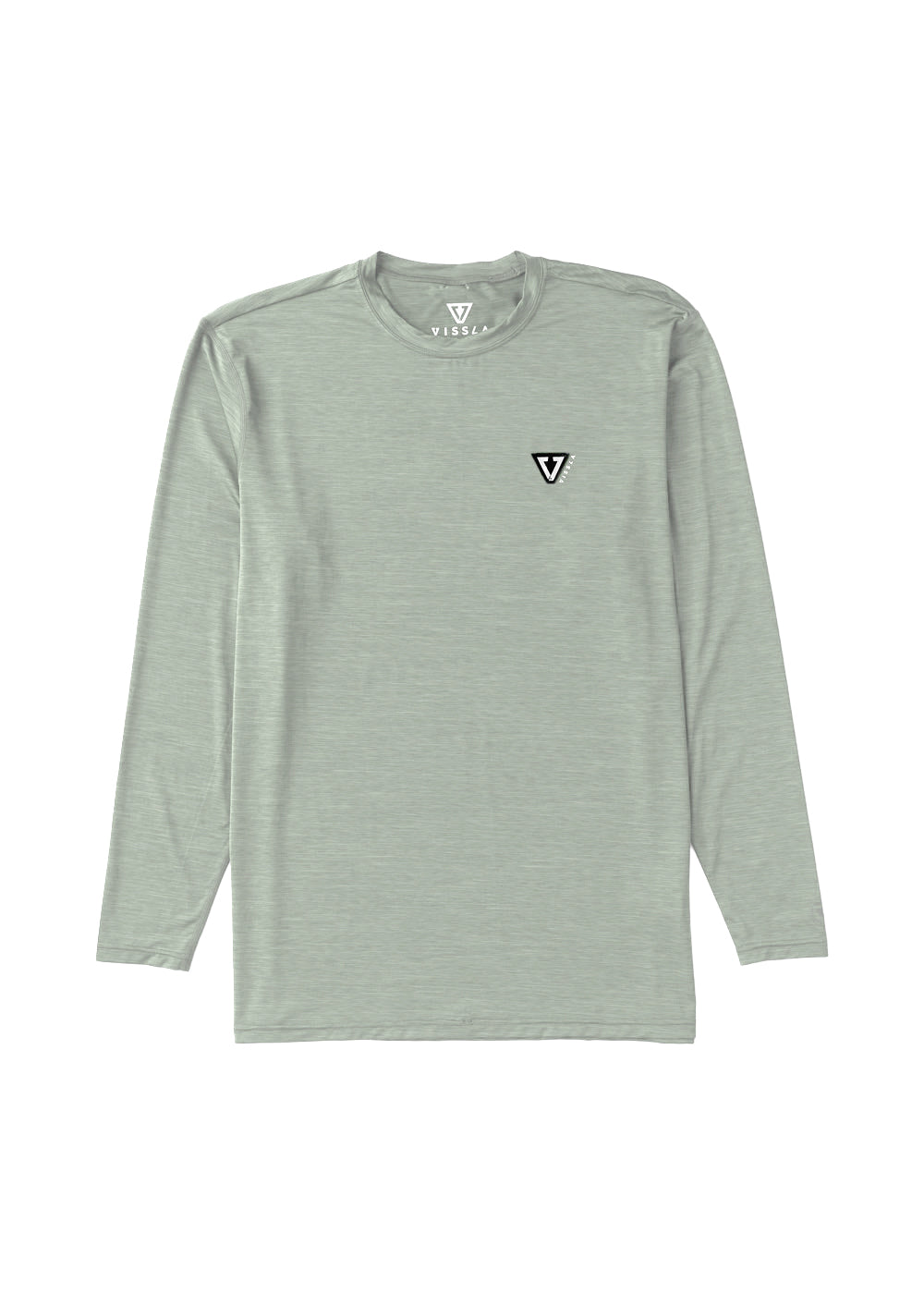 Vissla Twisted Eco LS Sun Shirt in Sea Green Heather, view 3