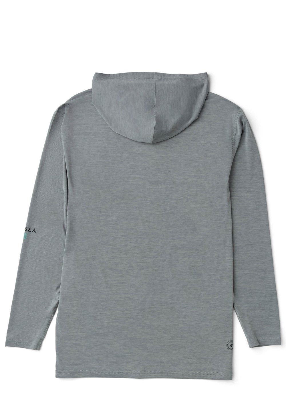 Vissla Twisted Eco Hooded LS Sun Shirt in Grey Heather, view 3
