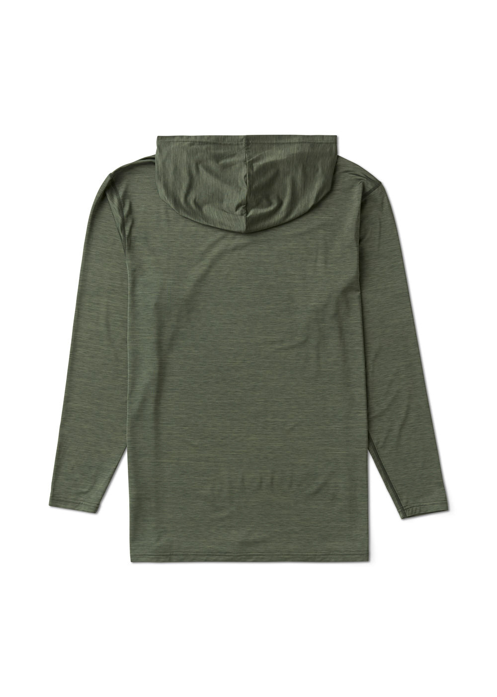 Vissla Twisted Eco Hooded LS Sun Shirt in Military Heather, view 6