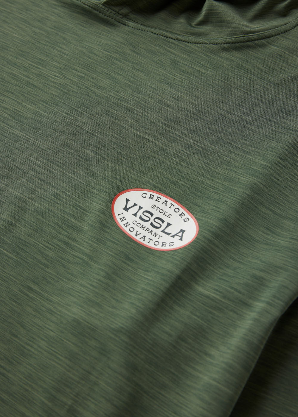 Vissla Twisted Eco Hooded LS Sun Shirt in Military Heather, view 7