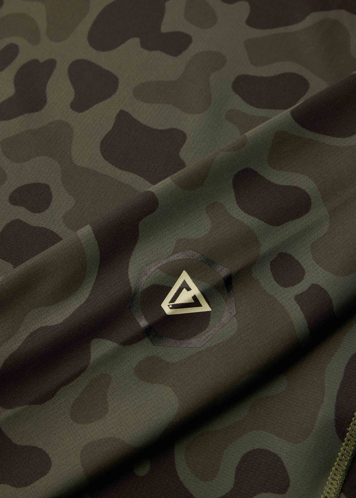 Vissla Warm Seas Eco Hooded LS Rash Guard in Camo, view 8
