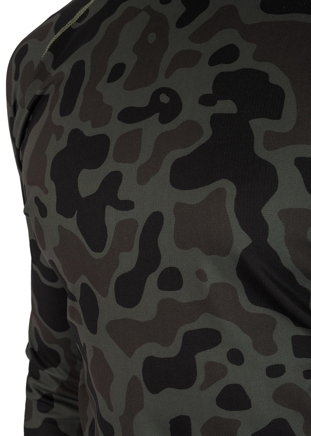 Vissla Warm Seas Eco Hooded LS Rash Guard in Camo, view 11