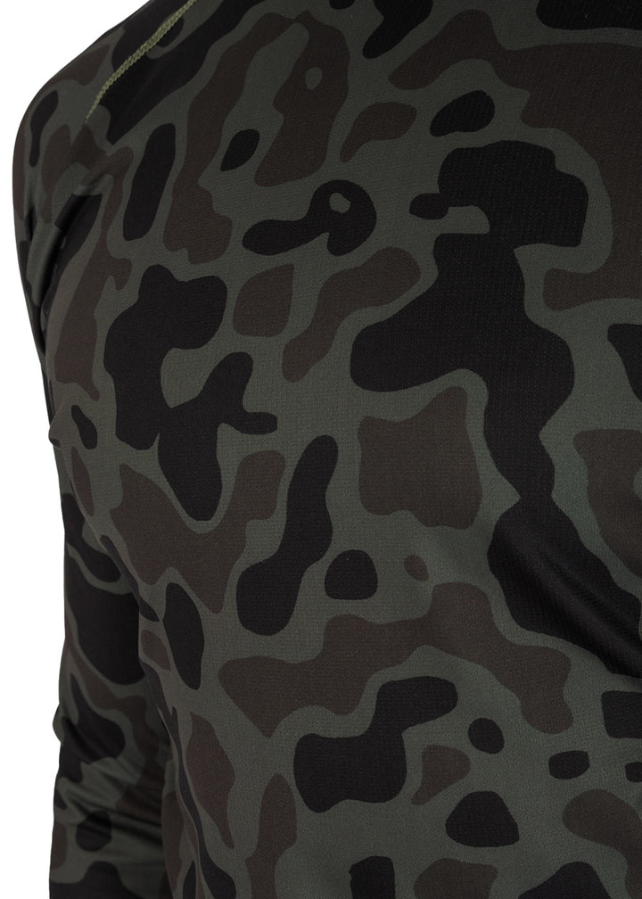 Vissla Warm Seas Eco Hooded LS Rash Guard in Camo, view 11