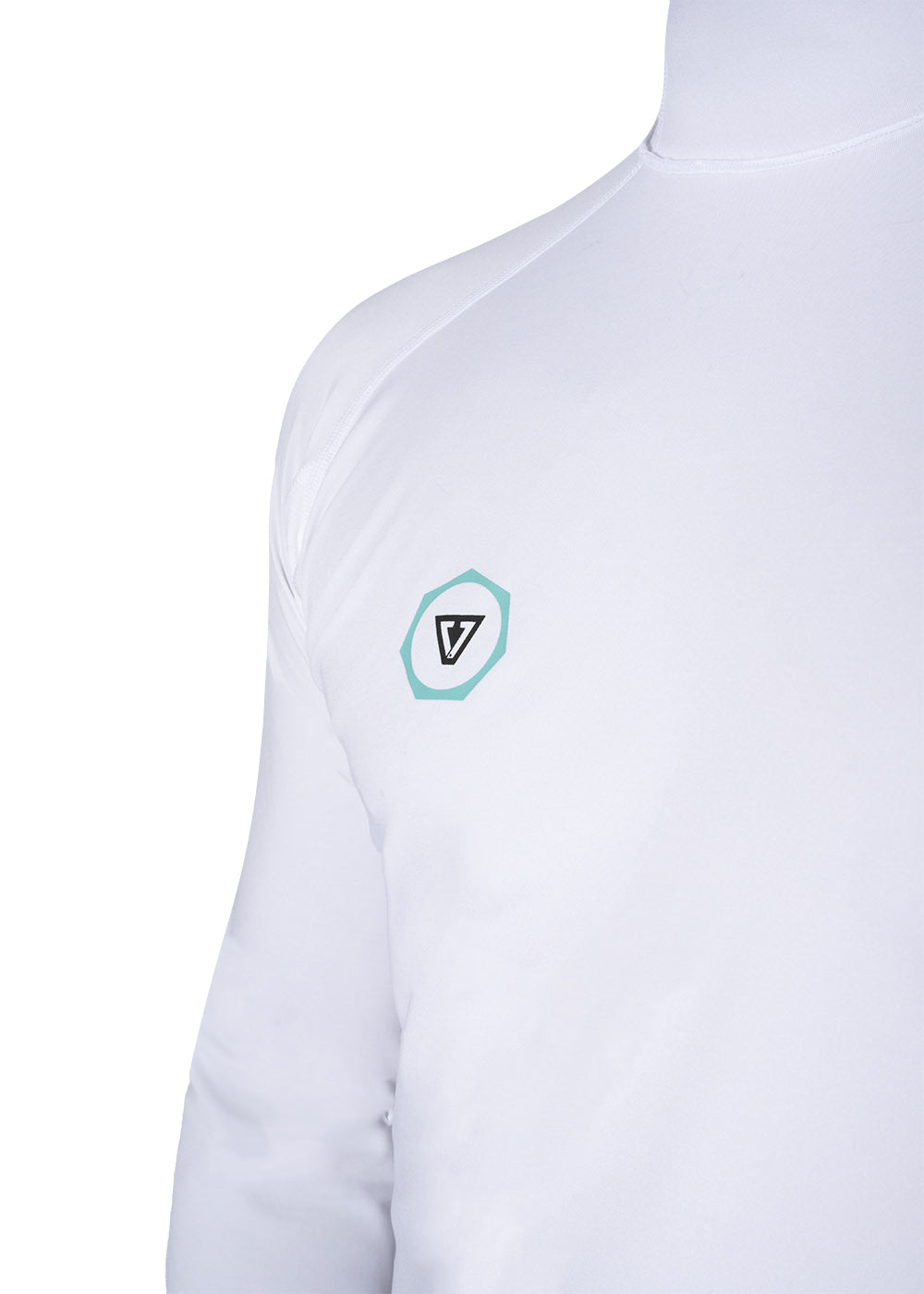 Vissla Warm Seas Eco Hooded LS Rash Guard in White, view 3